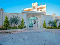 للاجار مزرعة بحلب كفر حمرا 1200 متر طابقين جاهزة من كل شي